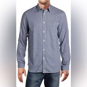 Lacoste Long Sleeve with Pocket Gingham Poplin Regular Fit Woven Shirt
